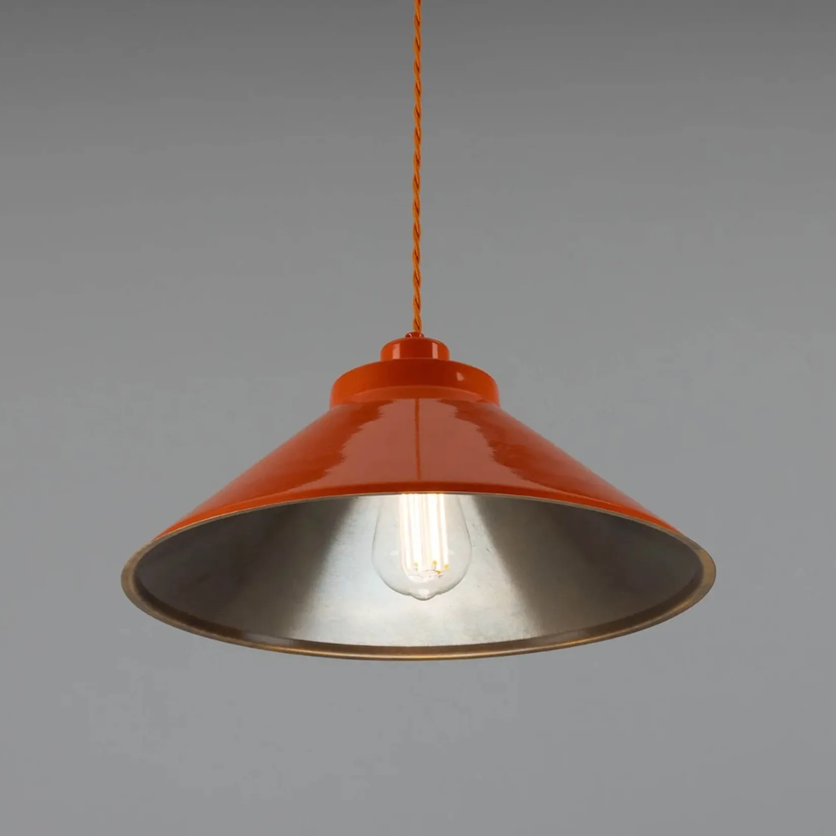 Rio coloured brass pendant 38cm | vanilla cream