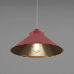 Rio coloured brass pendant 38cm | vanilla cream