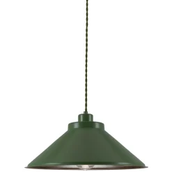 Rio coloured brass pendant 38cm | powder-coated sage green
