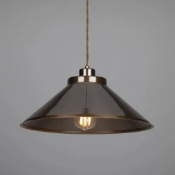 Rio coloured brass pendant 38cm | sapphire blue