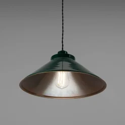 Rio coloured brass pendant 38cm | powder-coated orange