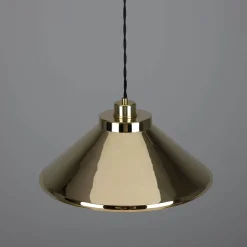 Rio coloured brass pendant 38cm | powder-coated orange