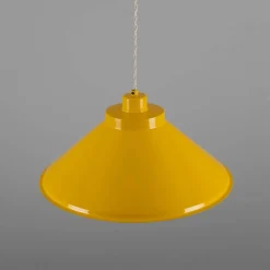 Rio coloured brass pendant 38cm | powder-coated orange