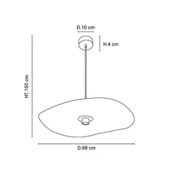 Rivage pendant | L 78 linen