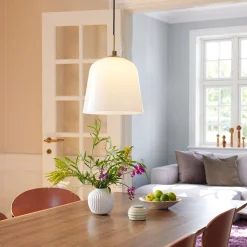 Room 49 pendant ⌀15-30 | opal white and antique brass