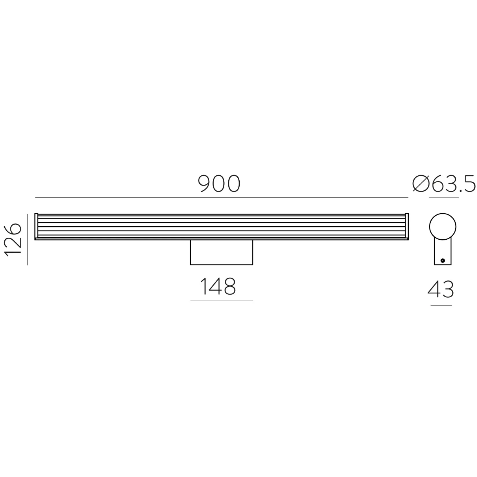 Sara IP44 wall 60-90 | chrome