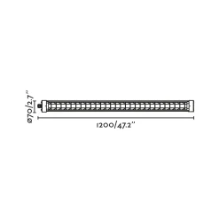 Scuba louver 1200 ceiling | black