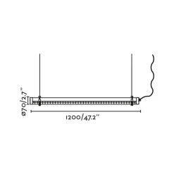 Scuba louver 1200 pendant | black