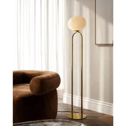 Shapes floor | opal white brass
