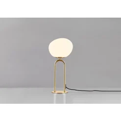 Shapes table | opal white brass
