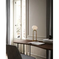 Shapes table | opal white brass