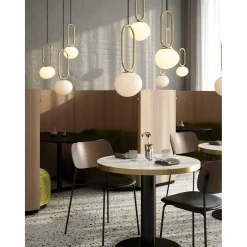 Shapes table | opal white brass