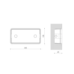Slim outdoor wall IP65 | textured oxidon