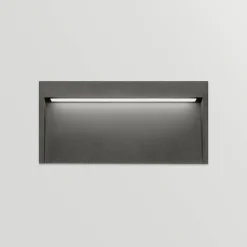 Slim outdoor wall IP65 | textured grey