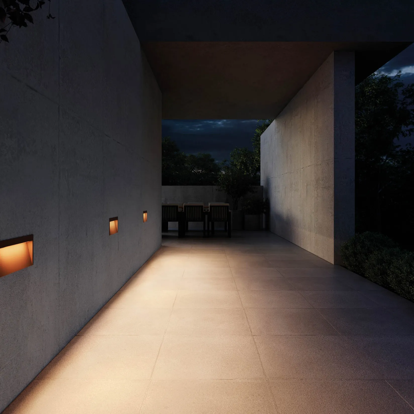 Slim outdoor wall IP65 | textured white
