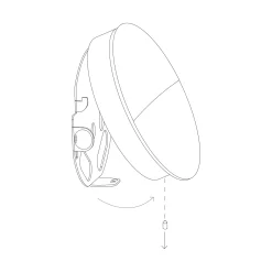 Team round wall light | black