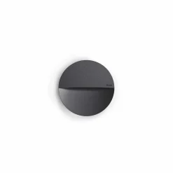 Team round wall light | black