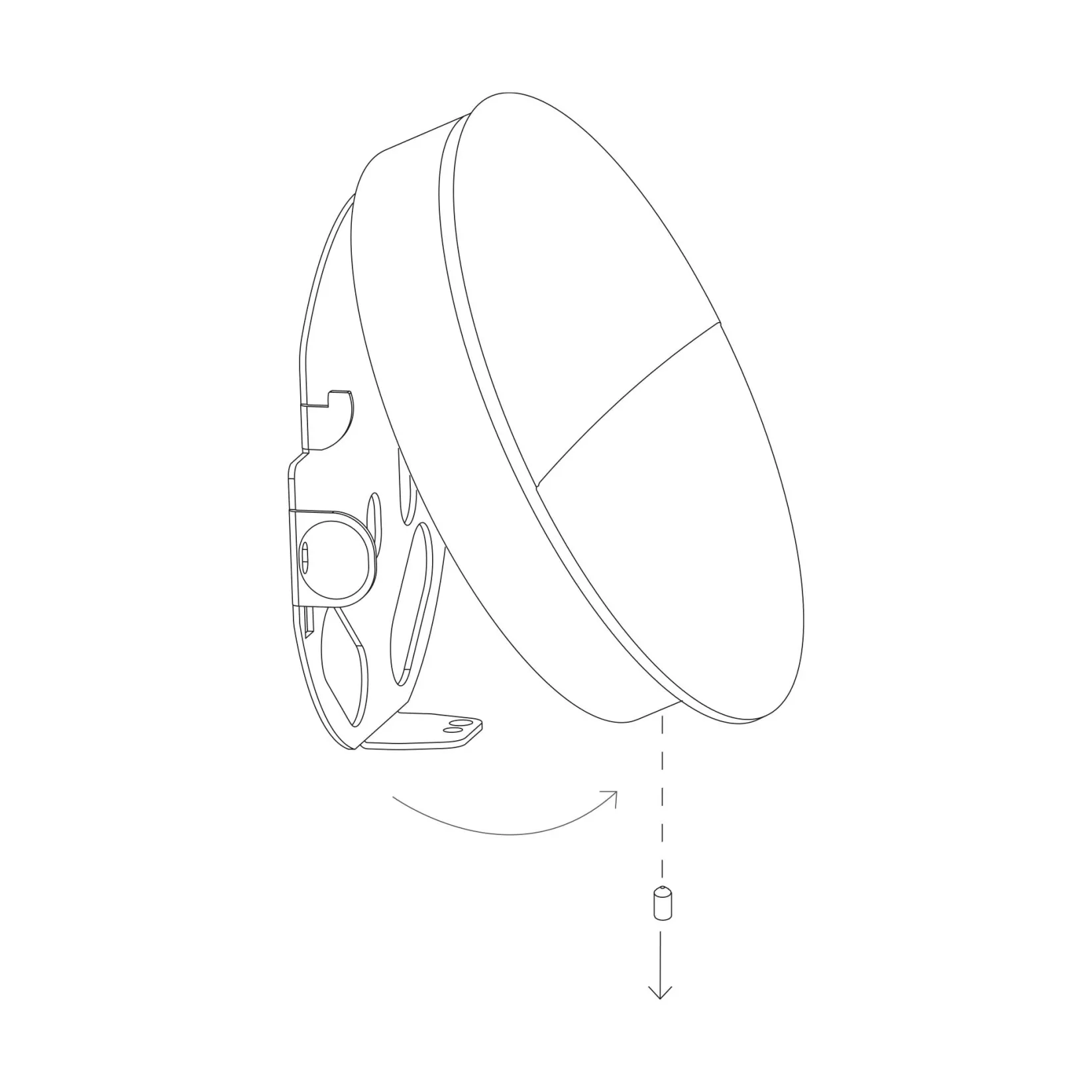Team round wall light | white