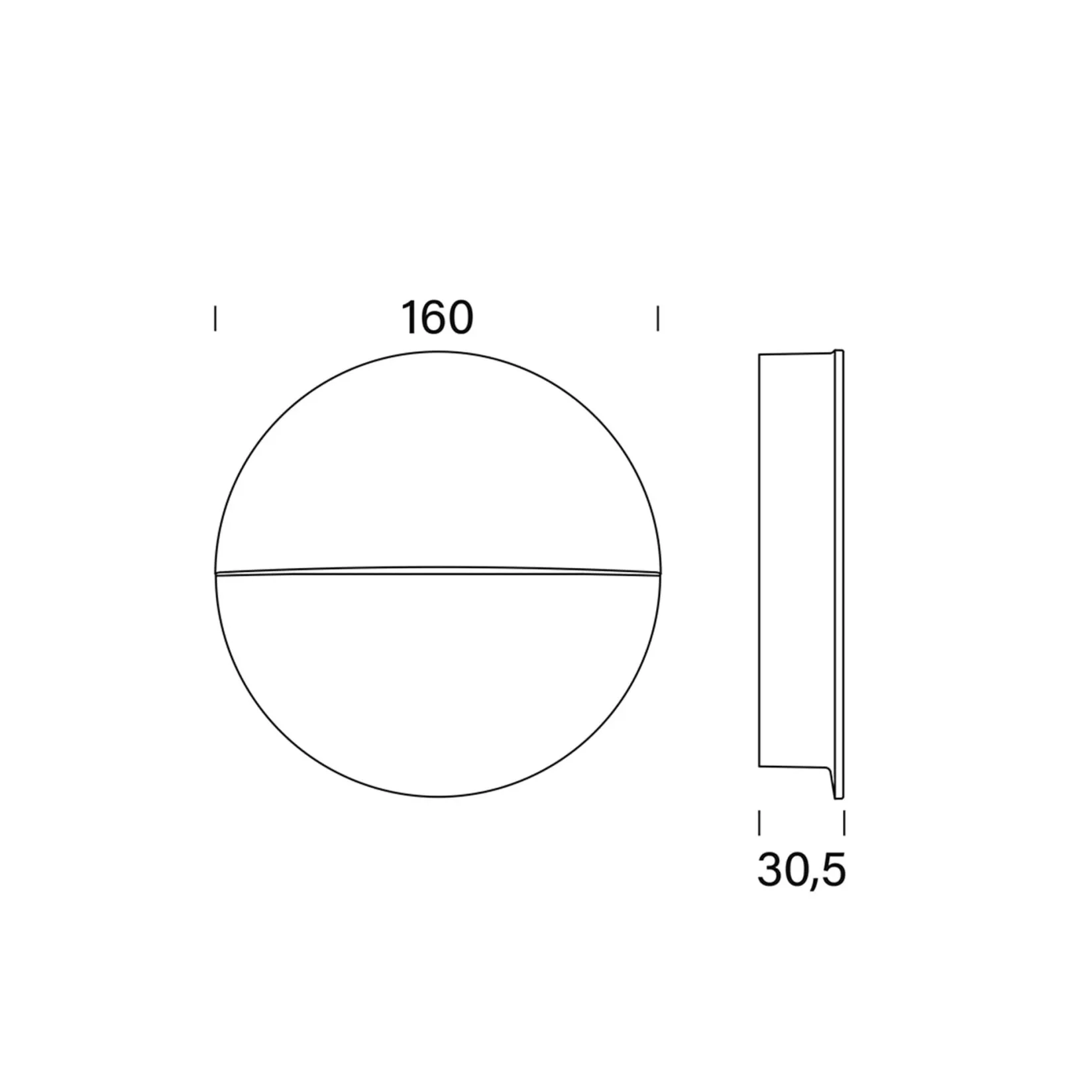 Team round wall light | white