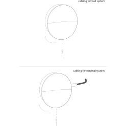 Team round wall light | white