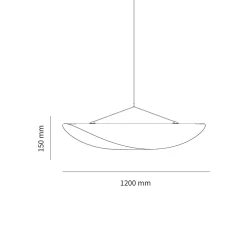 Tense pendant 55-120 | white Tyvek