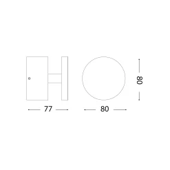 Toffee wall ø8 IP65 | black
