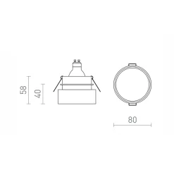 Tord recessed gu10 | white