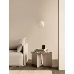 TR Bulb pendant | black and matte opal glass