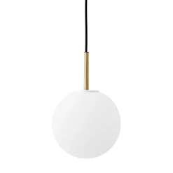 TR Bulb pendant | brushed brass and matte opal glass