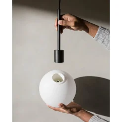 TR Bulb pendant | brushed brass and matte opal glass