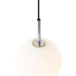 TR Bulb pendant | brushed brass and matte opal glass