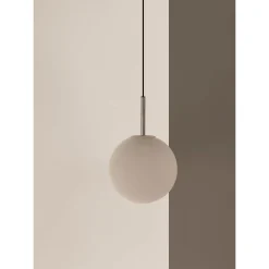 TR Bulb pendant | brushed brass and matte opal glass