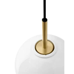 TR Bulb pendant | polished steel and matte opal glass