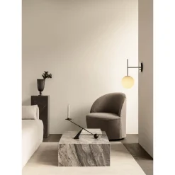 TR Bulb suspension wall lamp | polished steel