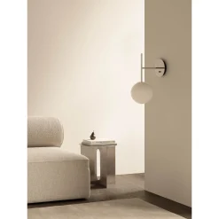 TR Bulb suspension wall lamp | polished steel
