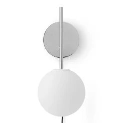 TR Bulb suspension wall lamp | polished steel