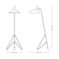 Tripod floor HM8 | matt white