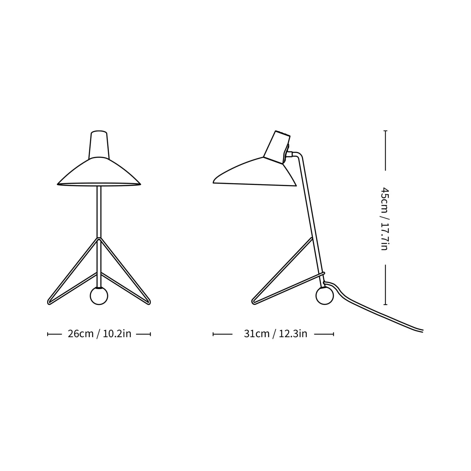 Tripod table HM9 | matt black