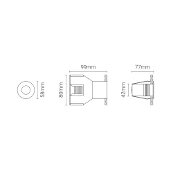 Trond micro IP67 | D38 square