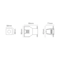 Trond micro IP67 | D58 square