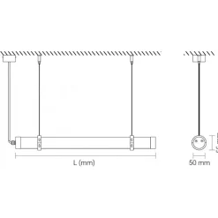 Tub LED PD5 IP65 | 35.5-287.5cm