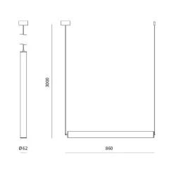 Tube pendant  | matt black