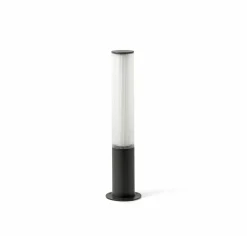 Tura bollard 650-1050 | dark grey translucent stripped