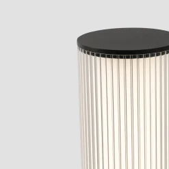 Tura bollard 650-1050 | dark grey translucent stripped