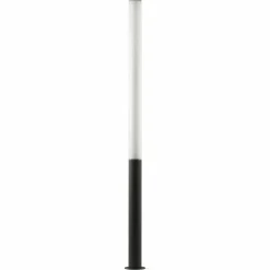 Tura bollard 650-1050 | dark grey translucent stripped