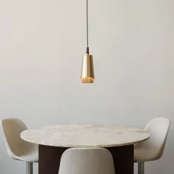 Umanoff pendant | brass and walnut