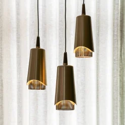 Umanoff pendant | brass and walnut