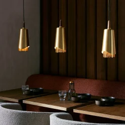 Umanoff pendant | brass and walnut