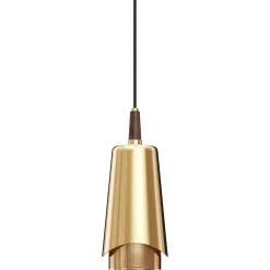 Umanoff pendant | brass and walnut