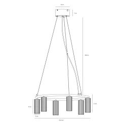 Vico chandelier | black